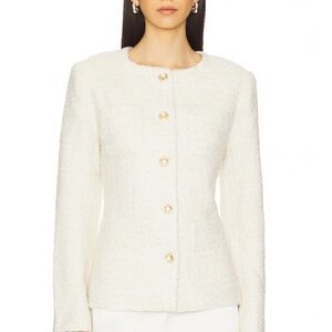 Astr Sarae Elegant Cream Tweed Blazer NWT